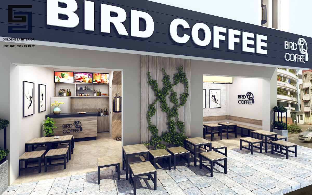 Thiết kế quán cafe Chim - Bird Coffee