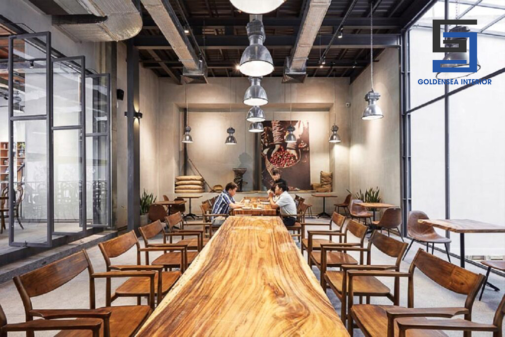 Phong cách Industrial mạnh mẽ trong thiết kế nội thất quán cafe 7